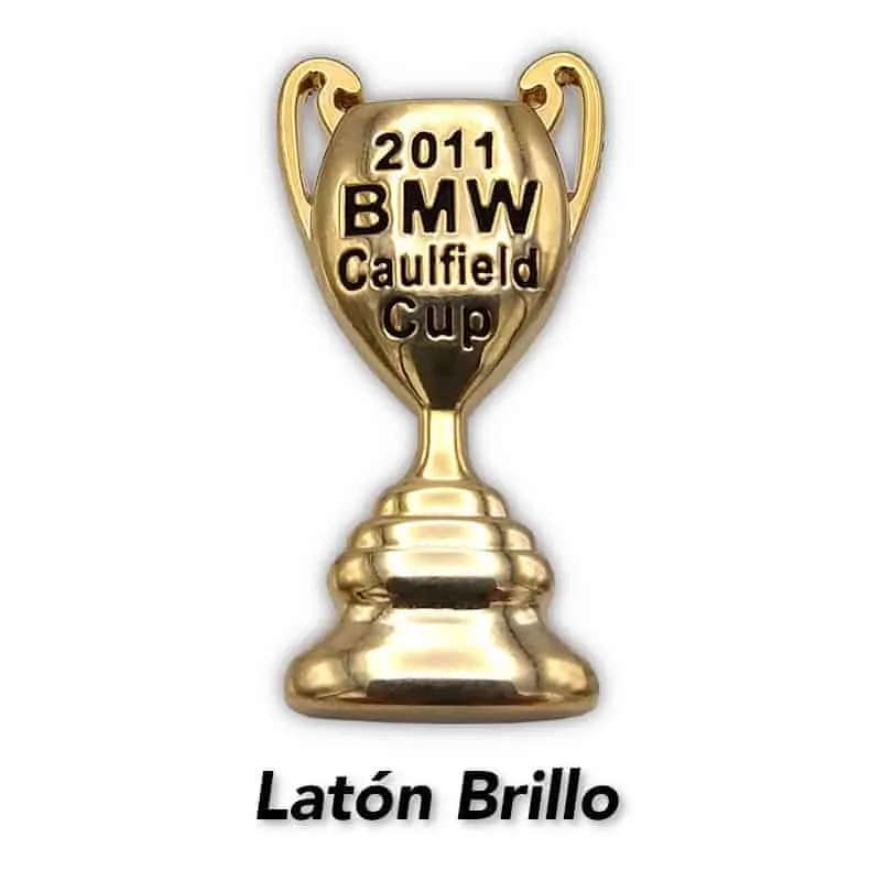 BMW Cup latón brillo pins con tu diseño